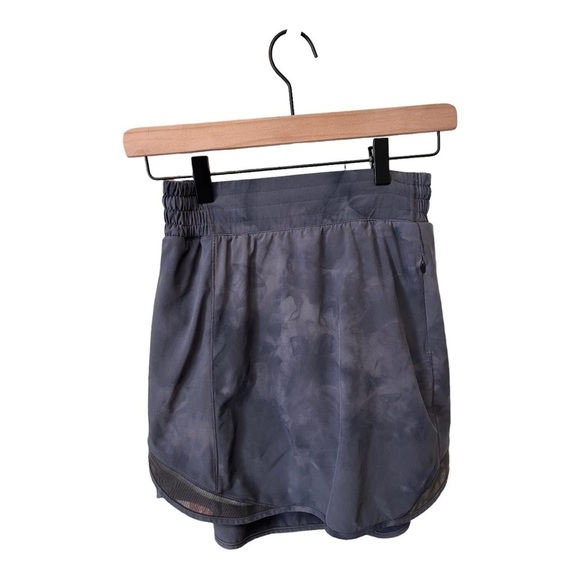 Lululemon Diamond Dye Pitch Grey Graphite Hotty Hot Size 4 Long High-Rise Skirt - Picture 4 of 12